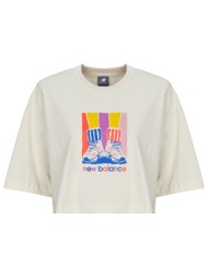 t-shirt με κοντά μανίκια new balance athletics gradient shoes t-shirt