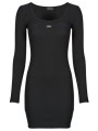 κοντά φορέματα guess dress slim rib embro