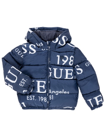 χοντρό μπουφάν guess oversize hooded ls puffer