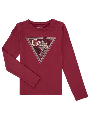 μπλουζάκια με μακριά μανίκια guess ls t-shirt w/sequins