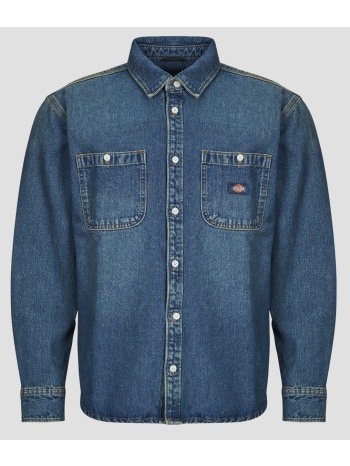 πουκάμισο με μακριά μανίκια dickies mechanic denim shirt ls
