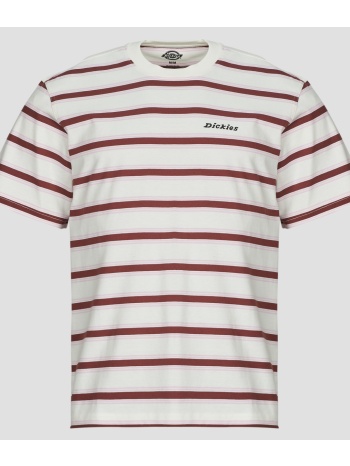 t-shirt με κοντά μανίκια dickies york stripe tee ss egret