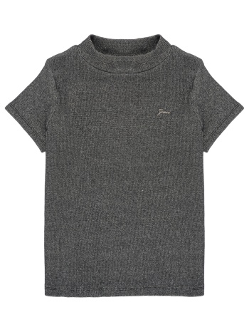 t-shirt με κοντά μανίκια guess rib lurex ss t-shirt