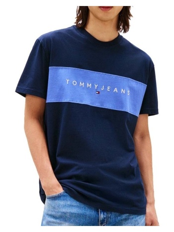 t-shirt με κοντά μανίκια tommy jeans tjm reg cblk linear σε προσφορά