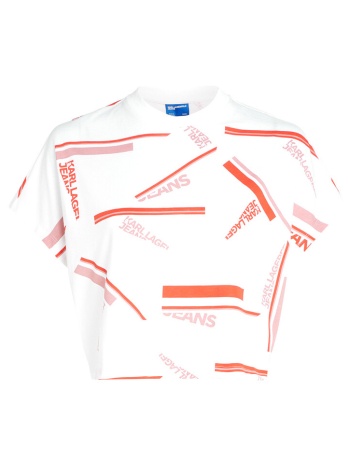 t-shirt με κοντά μανίκια karl lagerfeld all over print
