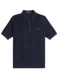 t-shirts & polos fred perry fp pointelle panel knitted shirt |
