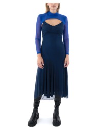 φορέματα black n black two pieces longsleeve midi dress women black black |