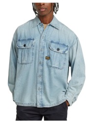πουκάμισο με μακριά μανίκια g-star raw pleated longsleeve 2 pocket boxy shirt men |