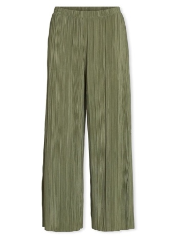 παντελόνια vila noos plisa trousers - oil green |