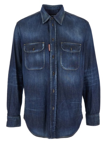 πουκάμισο με μακριά μανίκια dsquared denim canadian vintage