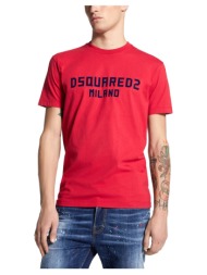 t-shirt με κοντά μανίκια dsquared milano logo regular fit t-shirt men |