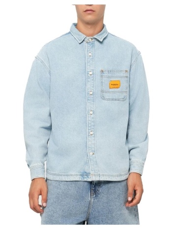 πουκάμισο με μακριά μανίκια replay denim shirt | σε προσφορά