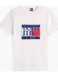 t-shirt με κοντά μανίκια tommy jeans tjm slim rwb flag tee ex |