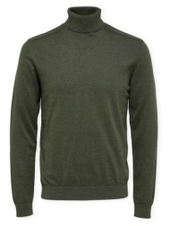 πουλόβερ selected noos berg roll neck knit - forest green |