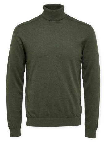 πουλόβερ selected noos berg roll neck knit - forest green | σε προσφορά