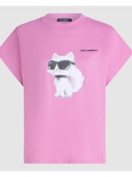 t-shirt με κοντά μανίκια karl lagerfeld ikon aquarelle c loose t-s |