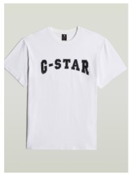 t-shirt με κοντά μανίκια g-star raw d26840 c336 felt logo r t |