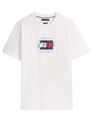 t-shirt με κοντά μανίκια tommy hilfiger linear flag graphic tee |