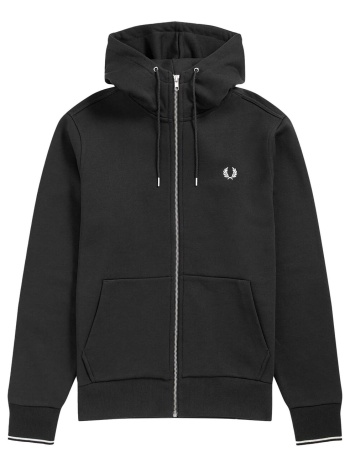 φούτερ fred perry fp hooded zip through sweatshirt | σε προσφορά