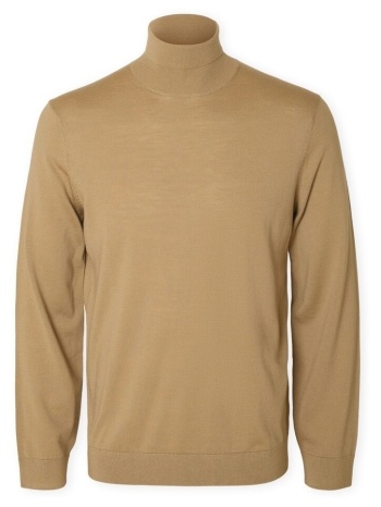 πουλόβερ selected noos tray roll neck knit - kelp |
