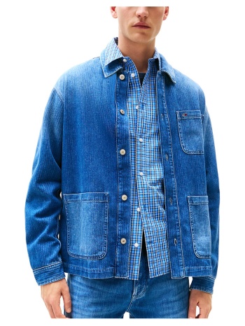 χοντρό μπουφάν tommy hilfiger tommy jeans denim chore
