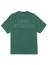 t-shirt με κοντά μανίκια obey studios outline |