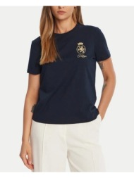 t-shirt με κοντά μανίκια tommy hilfiger gold crest reg ss tee |