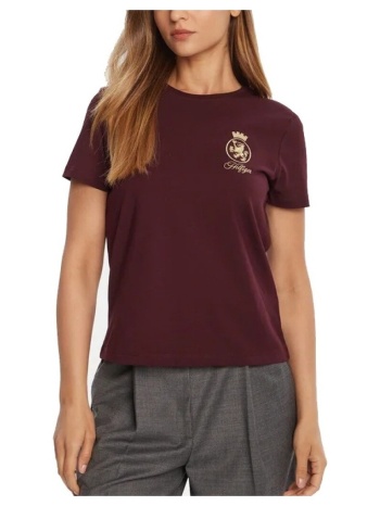 t-shirt με κοντά μανίκια tommy hilfiger gold crest reg ss σε προσφορά