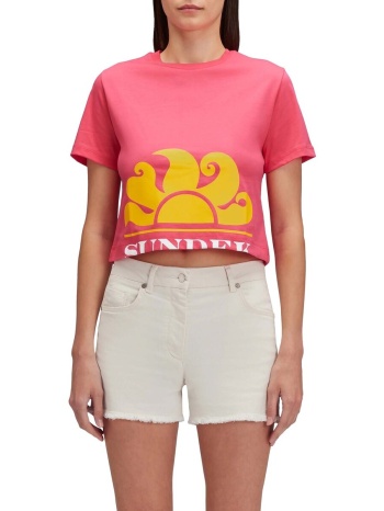 t-shirt με κοντά μανίκια sundek cropped t-shirt with maxi σε προσφορά