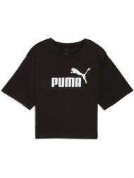 t-shirt με κοντά μανίκια puma ess cropped no. 1 logo relaxed tee |