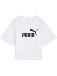t-shirt με κοντά μανίκια puma ess cropped no. 1 logo relaxed tee |