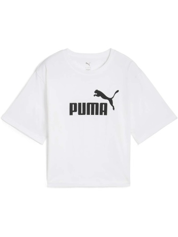 t-shirt με κοντά μανίκια puma ess cropped no. 1 logo
