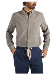 πουκάμισο με μακριά μανίκια portuguese flannel lobo shirt - grey |