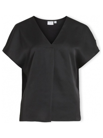 μπλούζα vila noos top ellette v - black |