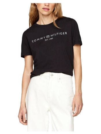 t-shirt με κοντά μανίκια tommy hilfiger logo crew neck