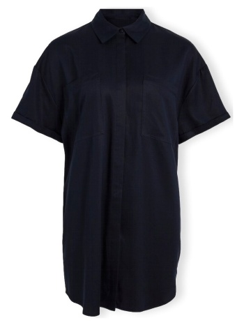 μπλούζα vila harlow 2/4 oversize shirt - sky captain |