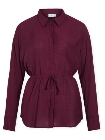 μπλούζα vila hikka long shirt - fig |