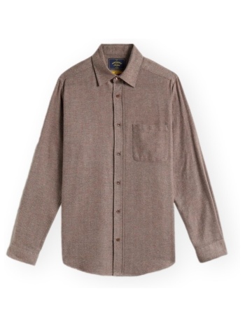 πουκάμισο με μακριά μανίκια portuguese flannel espiga shirt
