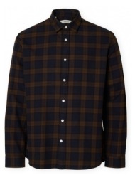 πουκάμισο με μακριά μανίκια selected noos regnoah shirt - demitasse/sky captain |