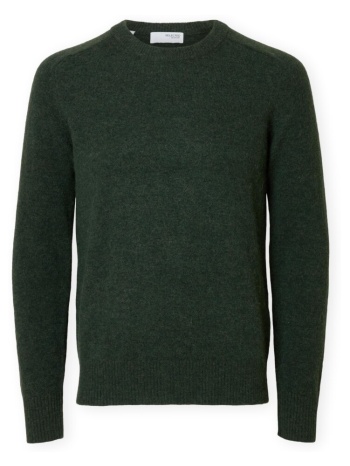 πουλόβερ selected noos rai knit - deep forest |