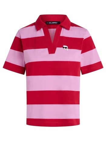 πόλο με κοντά μανίκια karl lagerfeld ikon patch stripe sslv σε προσφορά