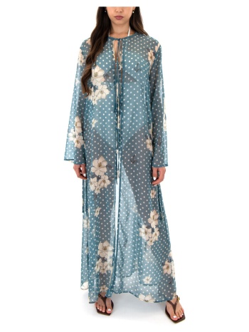 ζακέτα my t wearables printed see through longsleeve wrap