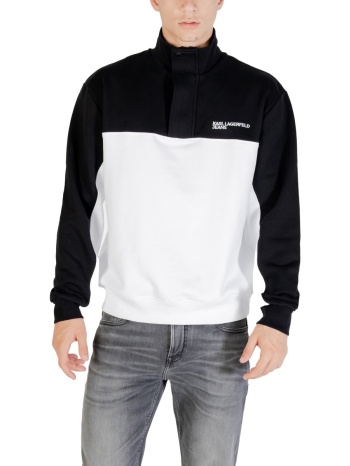 φούτερ karl lagerfeld klj reg blocked half zip sweat
