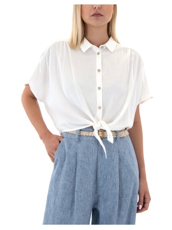πουκάμισα namaste tina shortsleeve wrap crop shirt women |