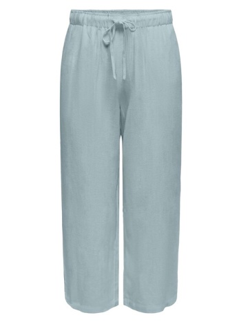 παντελόνια only onlsiesta linen mid waist straight fit zip