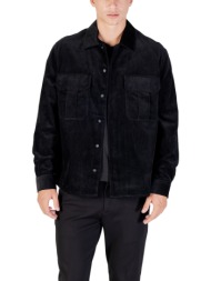 πουκάμισο με μακριά μανίκια antony morato regular fit with logoed metal badge mmsl00770-fa300030 |