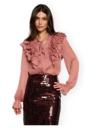 μπλούζα minueto ninetta shirt - dark pink |