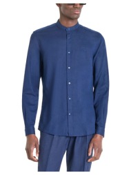 πουκάμισο με μακριά μανίκια antony morato toledo linen mao collar slim fit shirt men |