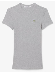 t-shirt με κοντά μανίκια lacoste slim fit ribbed cotton t-shirt |