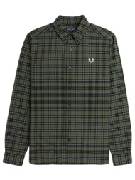 πουκάμισο με μακριά μανίκια fred perry fp tartan oxford shirt |